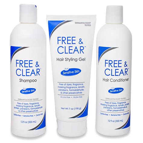 clear shampoo  oz conditioner  oz styling gel  oz