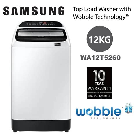 samsung watbw kg top load washer  wobble technology washing machine
