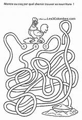 Labyrinths Coloring Kids Labyrinthe Imprimer Pages Print Hen Color Worksheets Printable Justcolor Easter sketch template