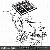 Energy Solar Coloring Clipart Pages Illustration Drawing Toonaday Royalty Getcolorings Rf Color Getdrawings sketch template