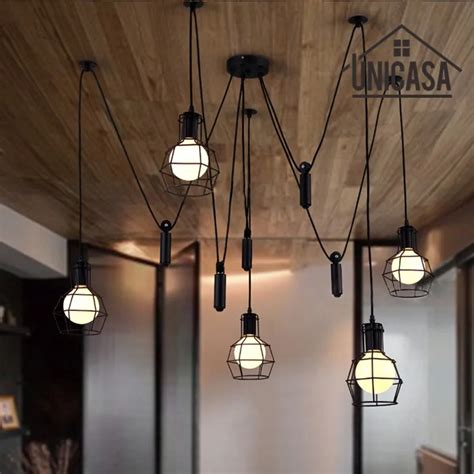 koop grote hanglampen zwart ijzer industriele verlichting bar kantoor woonkamer