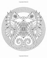 Coloring Ocean Mandalas Mindful Piersall Wendy Books Relaxation Pages Drawn Hand Amazon Designs Drawing Visitar sketch template