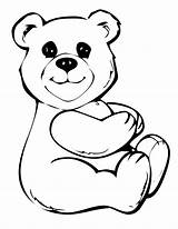 Teddy Coloring Pages Bear Bears Printable Kids sketch template