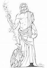 Zeus Gods Ausmalbilder Dieux Elias Chatzoudis Grecs Pagan Coloriage Titans Hades Sur Antique Mythology sketch template