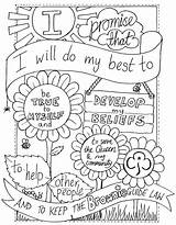 Girl Brownie Promise Scout Coloring Pages Printable Brownies Colouring Cookie Sheet Guides Activities Scouts Printables Emy Daisy Logo Worksheets Created sketch template