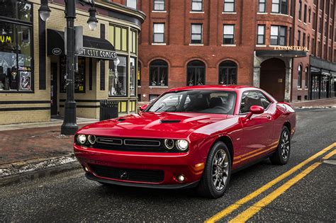 picture dodge  challenger gt awd red metallic automobile
