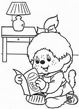 Monchhichi Coloring Monchichi Pokoju Kolorowanka Kiki Maluchy Drukuj sketch template