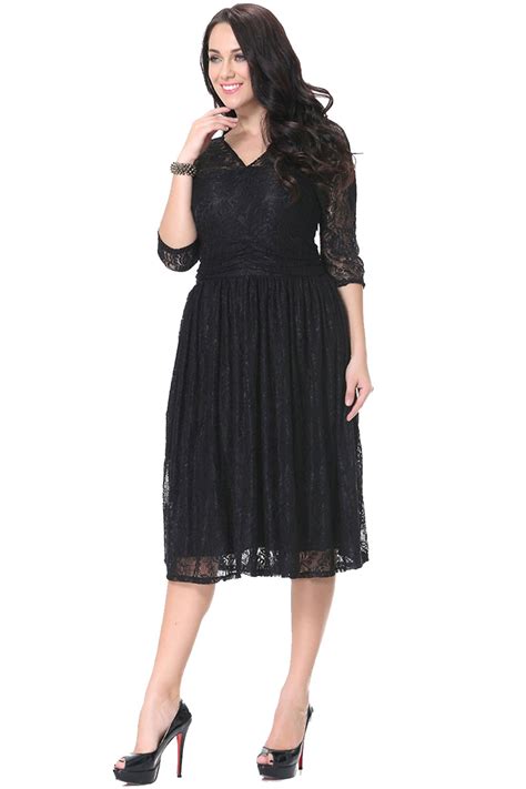 Plus Size Black Lace Dresses With Sleeves Danville Сlick Here