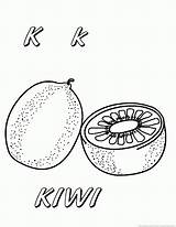 Kiwi Coloring Pages Fruit Fruits sketch template