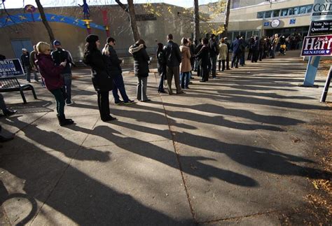 long lines big turnout meets complex ballot  boston globe