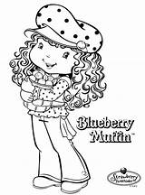 Coloring Blueberry Pages Muffin Character Kids Popular sketch template