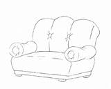 Pages Coloring Sofa sketch template
