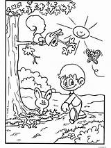 Bos Lopen Wald Diversen Kaninchen Jungen sketch template