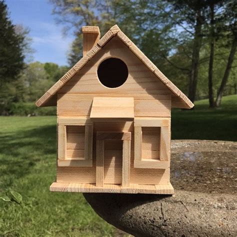 log cabin bird house kit etsy bird house bird house kits log cabin bird house