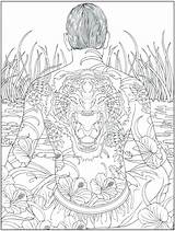Coloring Complex Pages Printable Tattoo Animal Tattoos Mandala Getcolorings Animals Color Getdrawings Fashion Colorings sketch template