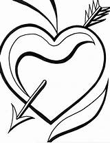 Coloring Pages Heart Print Kids sketch template