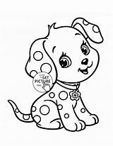 Coloring Kids Pages Animal Cartoon Puppy Colouring sketch template