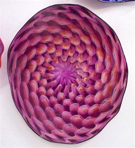 Hand Blown Glass Art Wall Platter Bowl Patterned 2465 Oneil Ebay