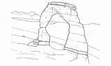 Coloring Pages Grand Arches National Canyon Park Utah Color Delicate Sketch Milky Way Printable Getcolorings Template Service Templates Getdrawings Popular sketch template