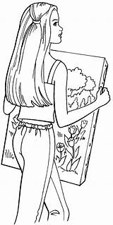 Barbie Coloring Pages Printable Girl Kelly Scout Popular sketch template