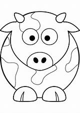 Coloring Pages Cow Drawing Cute Dog Fat Kids Cows Big Cheetah Easy Outline Anime Cartoon Step Color Draw Drawings Getdrawings sketch template