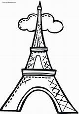 Eiffel Getdrawings Colouring Eifel Clipartmag sketch template