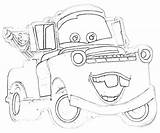 Mater Cars Coloring Pages Getcolorings Tow Color sketch template
