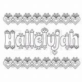 Hallelujah Pages Coloring Template sketch template
