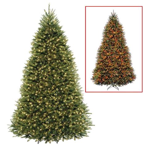 national tree company  ft dunhill fir artificial christmas tree  dual color led lights duh