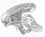 Xenomorph Drawing Alien Head Drawings Pages Line Coloring Aliens Sketch Cool Predator Getdrawings Xenomorphs Vs Queen Drawn Giger Zen Paintingvalley sketch template