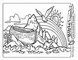 Ark Noah Coloring Pages Noahs Kids Bible Animal Flood Drawing Sheets Rainbow Printable Clipart Sunday Children Print Animals School Christian sketch template