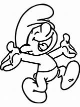 Smurf Coloriage Following sketch template