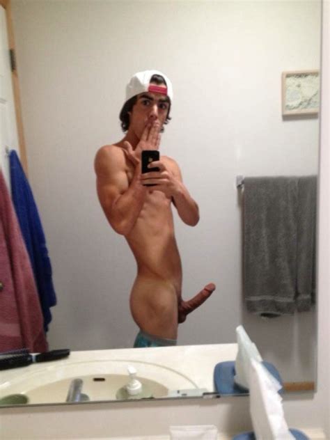 slim twink with a big cock taking selfies nude amateur guys