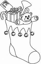 Christmas Socks Coloring Drawing Getdrawings Contest sketch template