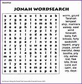 Jonah Word Search Whale Kids Bible Puzzle Pages Puzzles Story Coloring Printable Choose Board Find sketch template