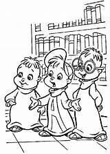 Alvin Chipmunks Coloring Pages Books Kids Book sketch template