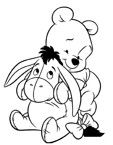 eeyore coloring pages baby  worksheets