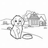 Perro Perrito Paisaje Psem Kolorowanka Depositphotos sketch template