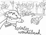 Coloring Winter Pages Scene Printable Snow Snowball Adults Fight Color Outdoor Kids Dltk Pdf Christmas Drawing Colouring Getcolorings Preschool Holiday sketch template