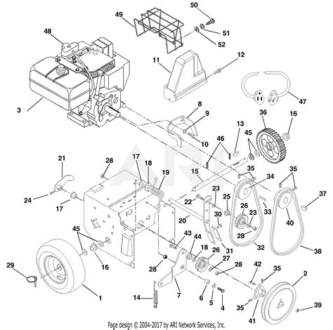 ariens   st hp tec  blower parts diagram  engine  belt drive