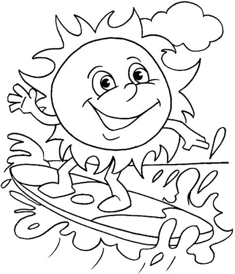 summer safety colouring pages page