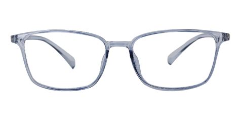 flushing rectangle light blue eyeglasses crystal eyeglasses
