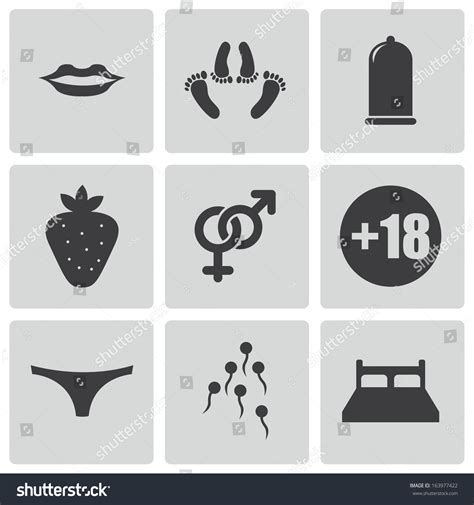 Vector Black Sex Icons Set Stock Vector Royalty Free