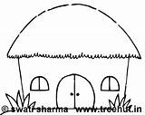 Hut Coloring Pages House Thatched African Template Beach Designlooter 480px 93kb Treehut sketch template