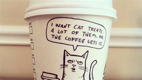 man transforms starbucks coffee cups into quirky cartoons huffpost life