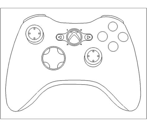 xbox controller drawing  getdrawings