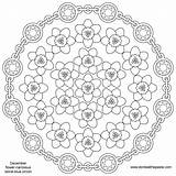 Mandala Flower December Birthstone Choose Board sketch template