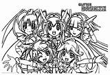 Force Glitter Coloring Pages Precure Girls Five Printable Kids Print sketch template