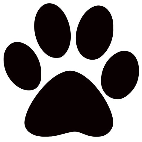 dog paw print template clipartsco