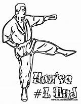 Coloring Martial Taekwondo Karate Gkr sketch template